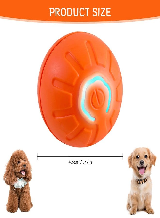 Qpets® Small Dog Ball with Glowing LED Lights, Non-Toxic TPE Rubber Puppy Chew Toys, Washable Pet Toy Ball One Hour Playtime for Anti-Boredom & Stress Relief (2Pcs, Orange) - Image 2
